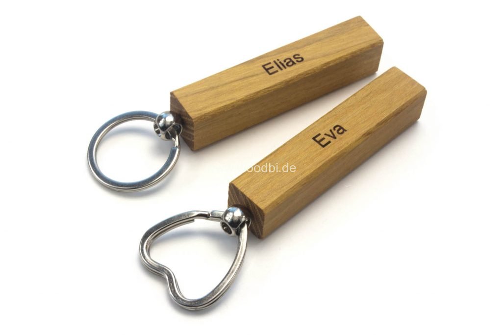 Schlüsselanhänger aus Holz Holzart Akazie