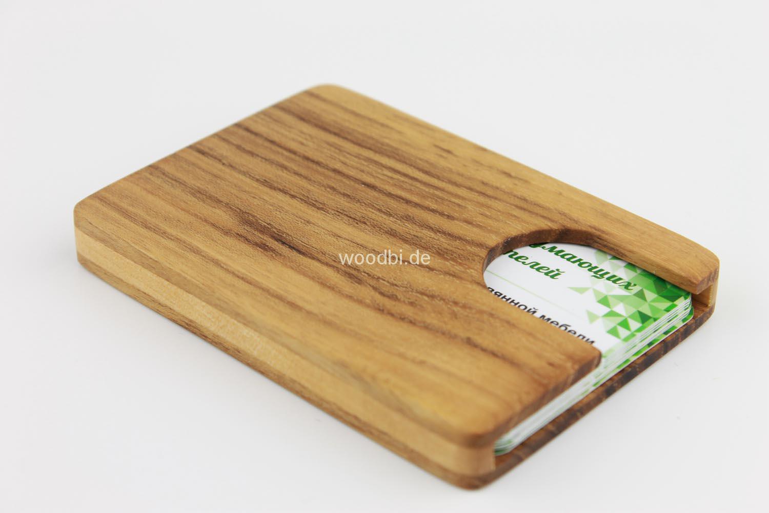 Visitenkartenetui "EUANTHE" aus Holz - Akazie Visitenkartenetui "EUANTHE" aus Holz - Akazie