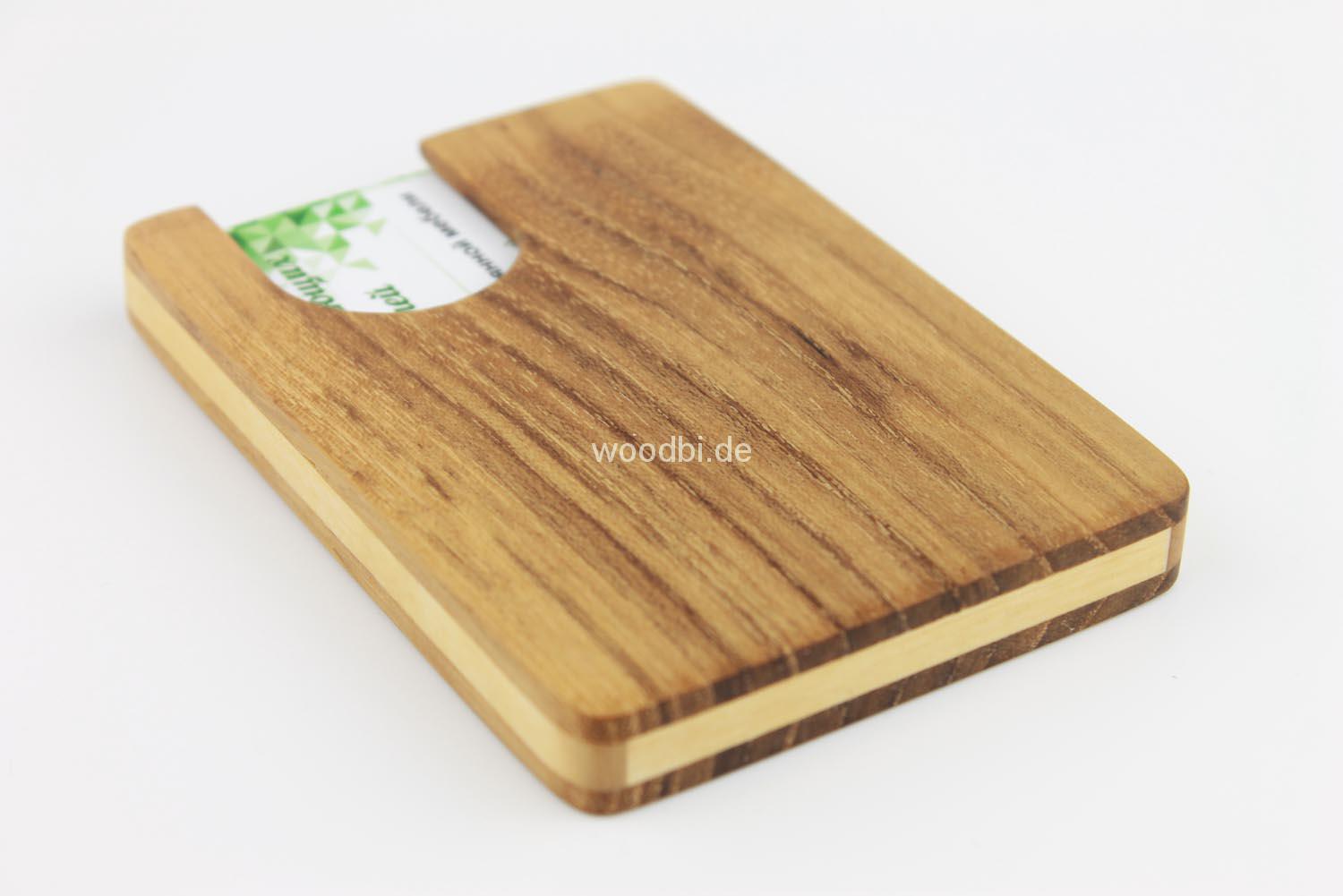 Visitenkartenetui "EUANTHE" aus Holz - Akazie Visitenkartenetui "EUANTHE" aus Holz - Akazie