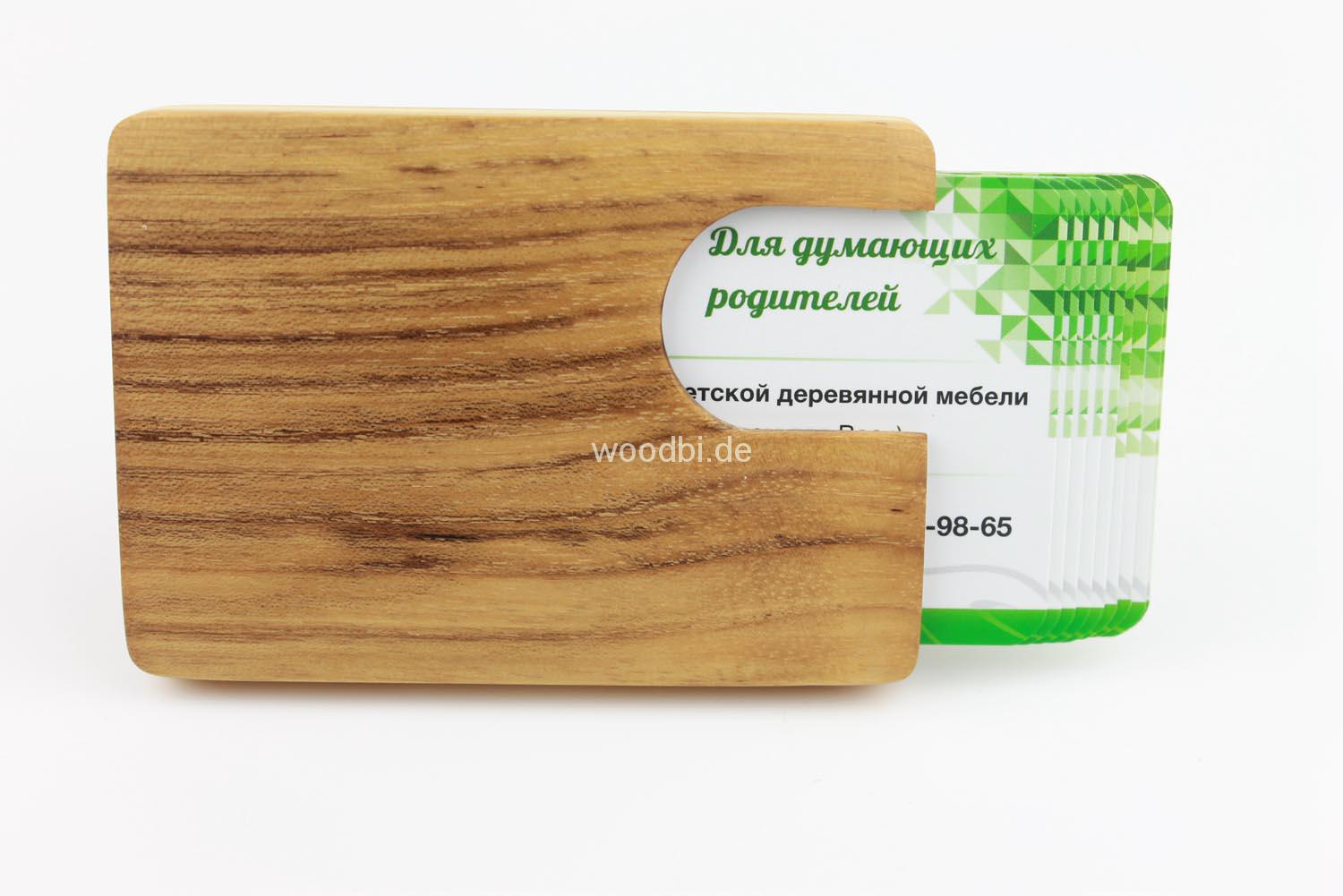 Visitenkartenetui "EUANTHE" aus Holz - Akazie Visitenkartenetui "EUANTHE" aus Holz - Akazie