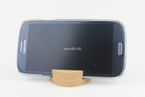 Handyhalter "AOEDE" aus Holz - Buche