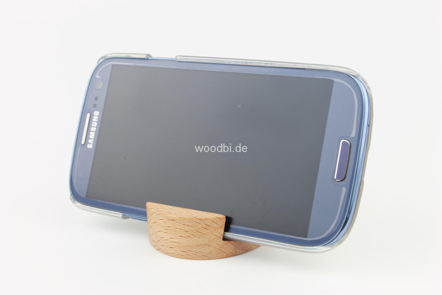 Handyhalter "AOEDE" aus Holz - Buche Handyhalter "AOEDE" aus Holz - Buche