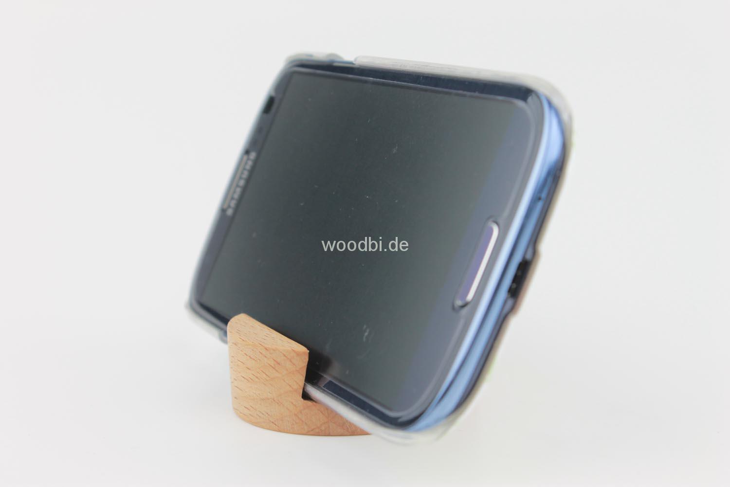 Handyhalter "AOEDE" aus Holz - Buche Handyhalter "AOEDE" aus Holz - Buche