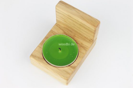 Teelichthalter "EURYDOME" aus Holz Eiche