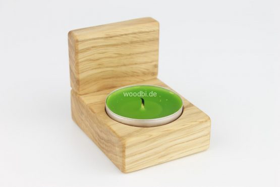 Teelichthalter "EURYDOME" aus Holz Eiche