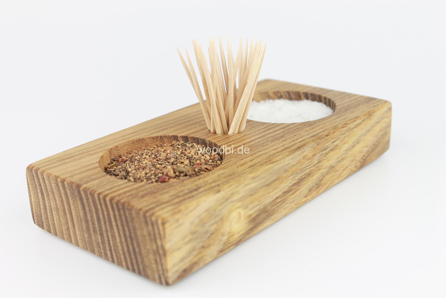 Salz und Pfefferspender "CYLLENE" aus Holz - Akazie Salz und Pfefferspender "CYLLENE" aus Holz - Akazie