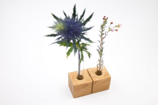 Blumenvase aus Holz - Eiche