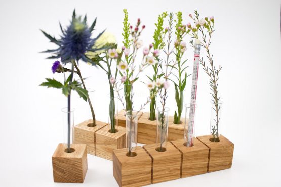 Blumenvase aus Holz - Eiche