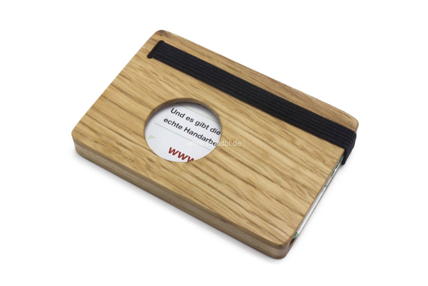 Visitenkarten Etui aus Holz mit Band