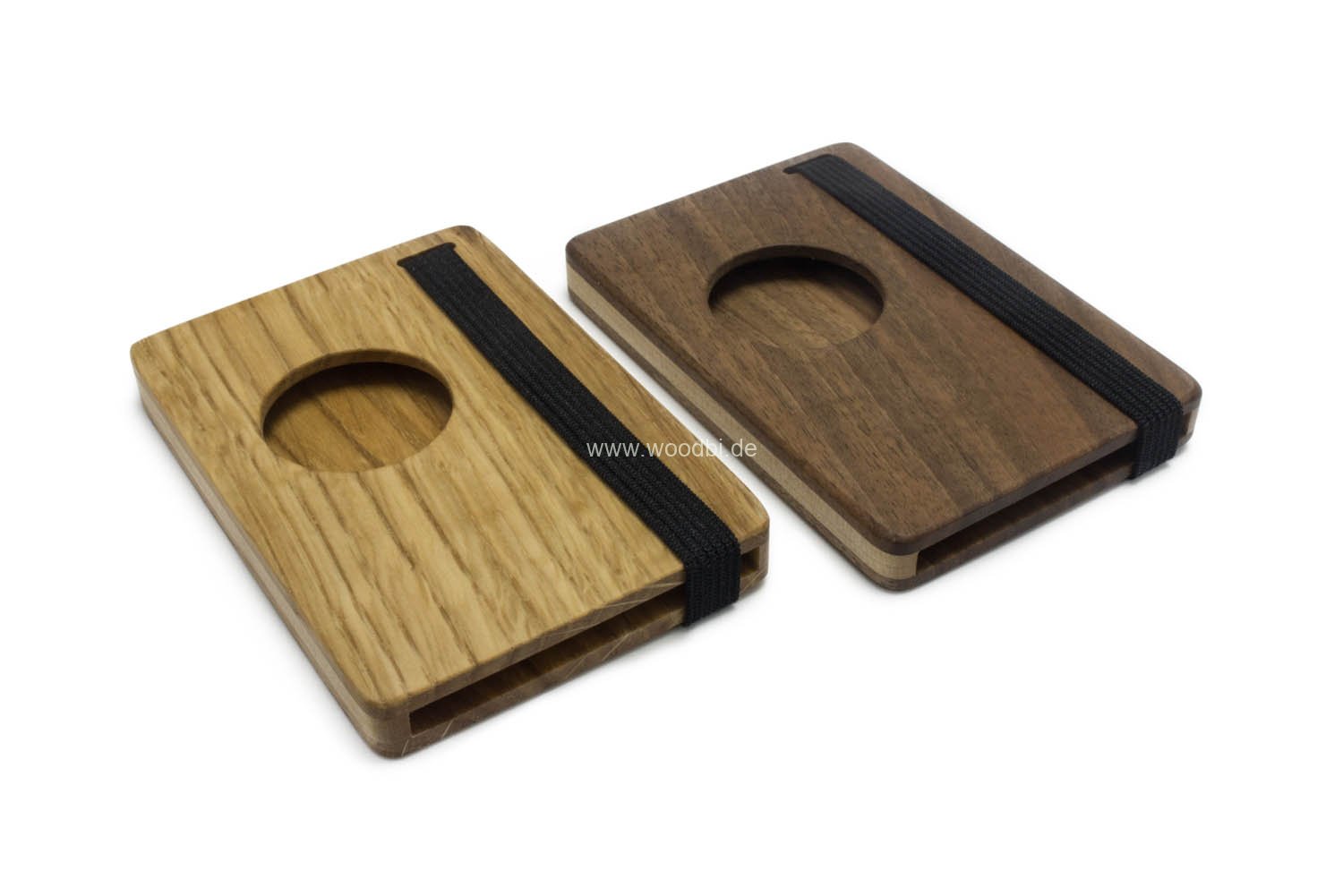 Visitenkarten Etui aus Holz zwei Holzarten