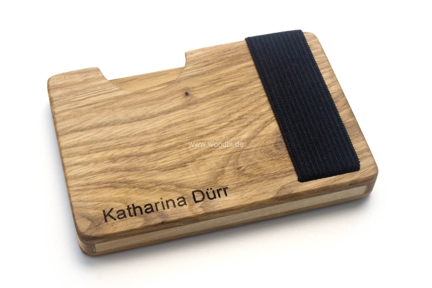 Visitenkartenetui aus Holz mit Lasergravur