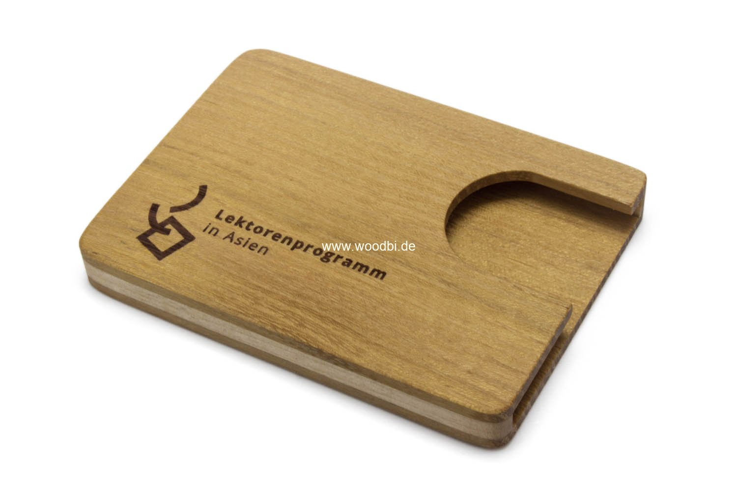 Visitenkartenhalter mit Gravur Logo