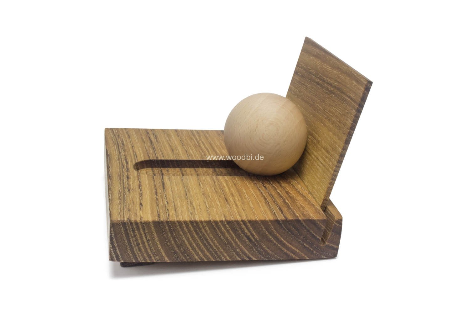 KartenHalter für Visitenkarten mit einer Holzkugel