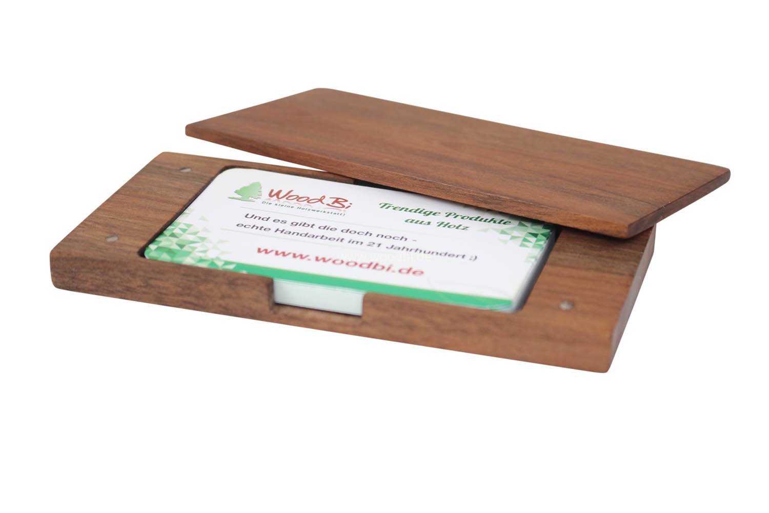 Visitenkartenbox aus Holz