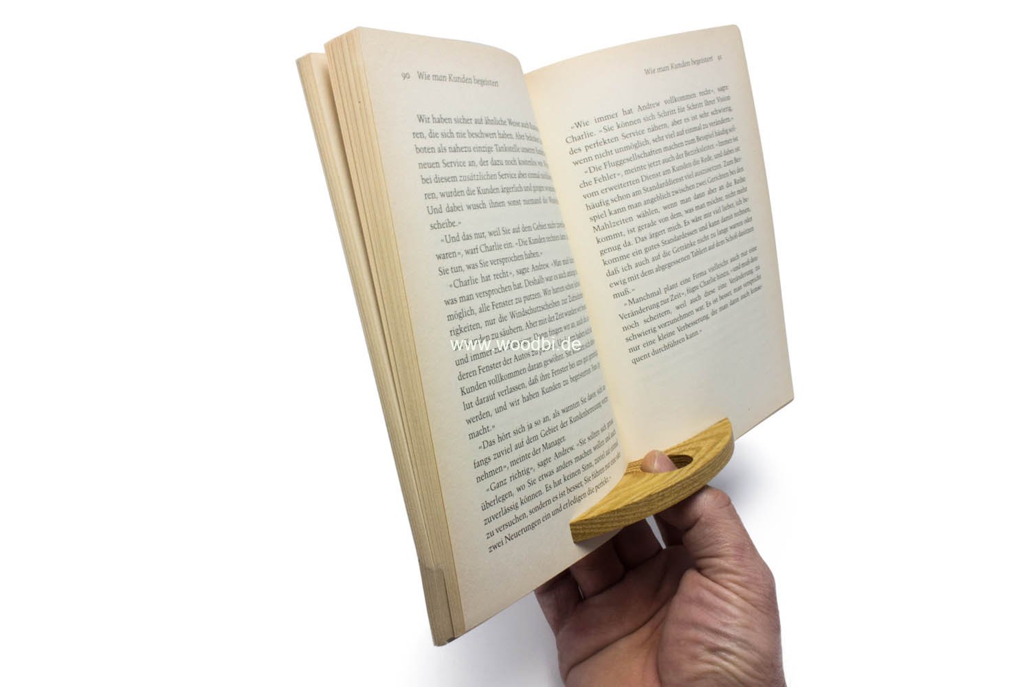 Daumenhalter für Bücher