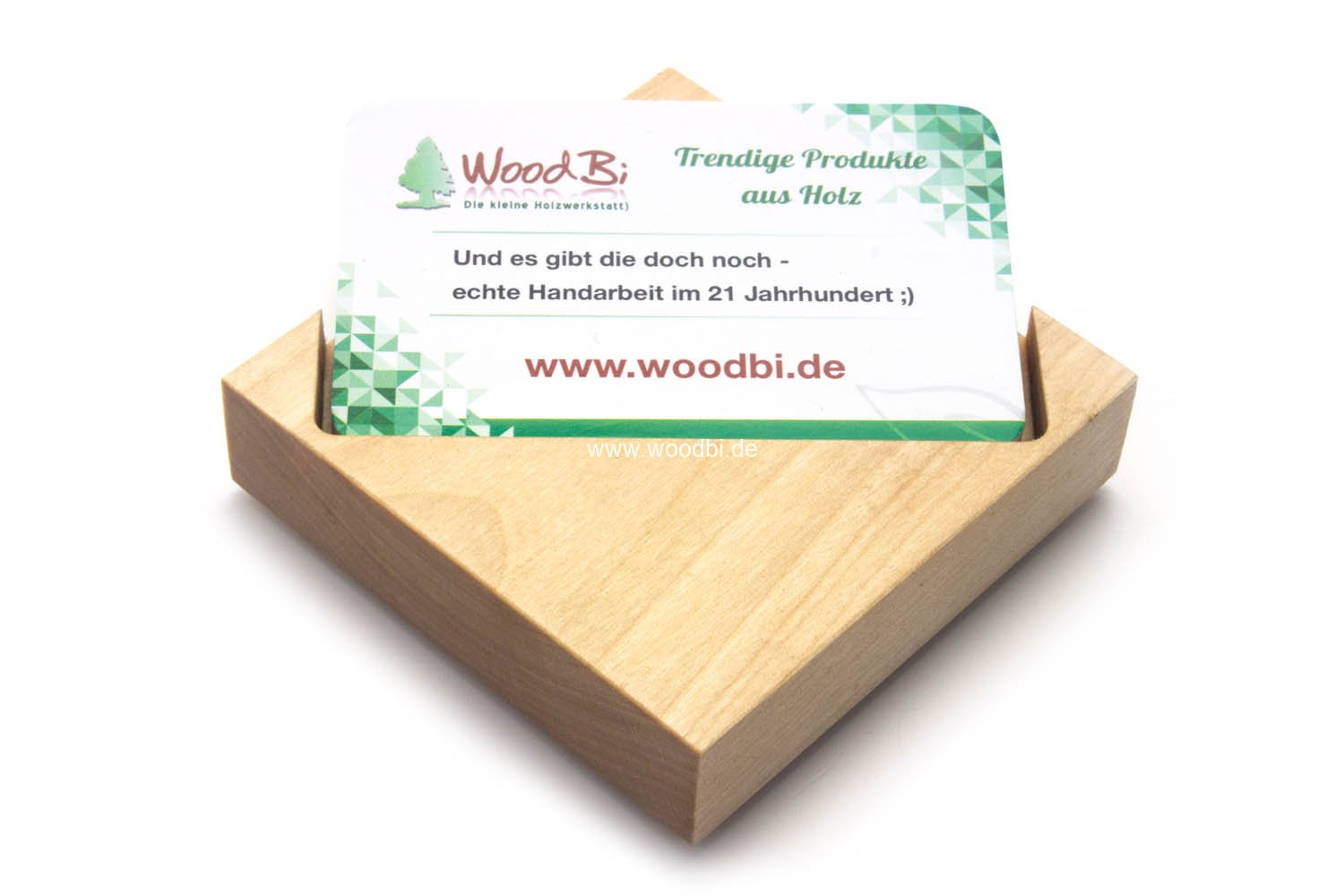 Kartenhalter aus Birke Holz hochwertig quadrat