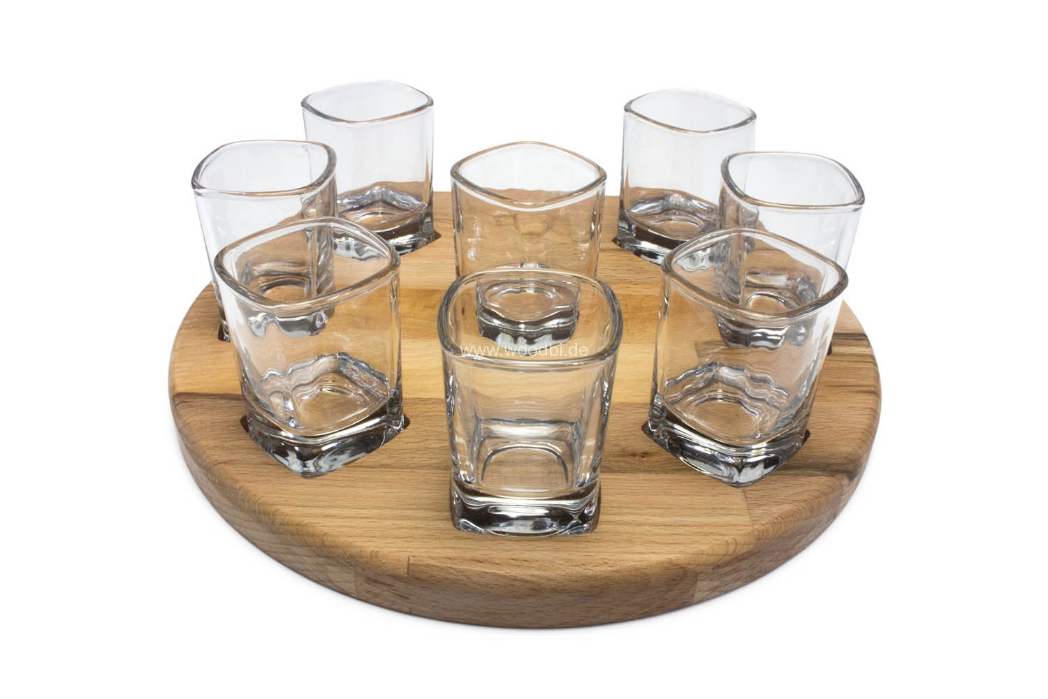 Rundes Schnapsbrett aus Holz