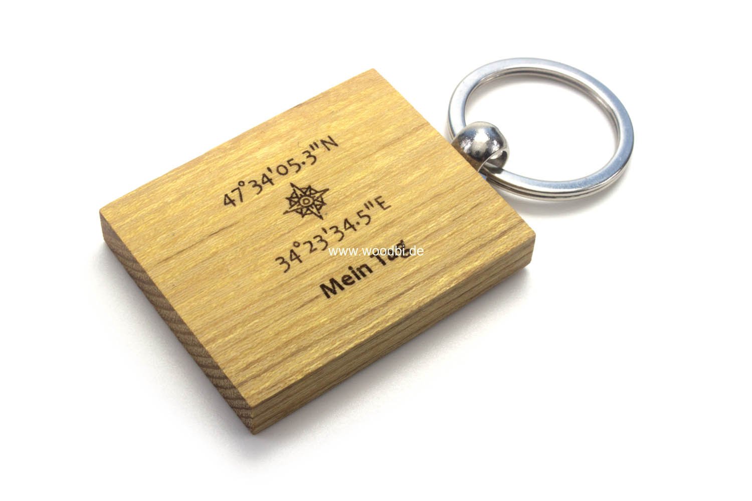 Schlüsselanhänger Gravur Koordinaten