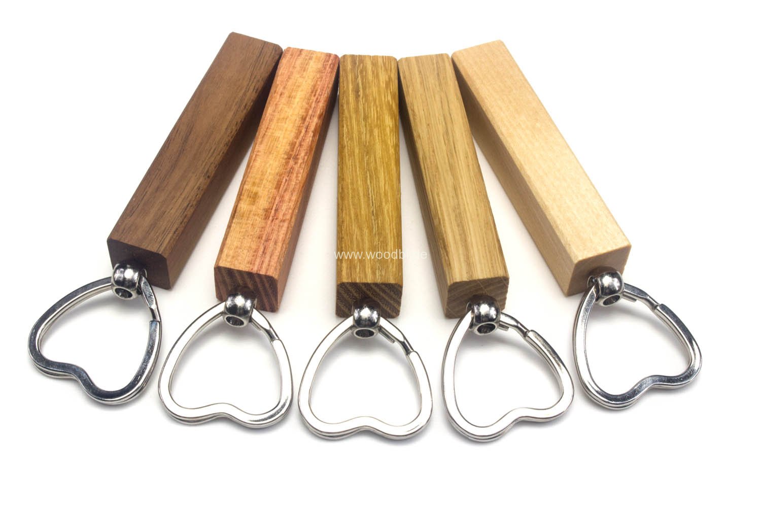 Schlüsselanhänger Holzarten woodbi Herz Keychain