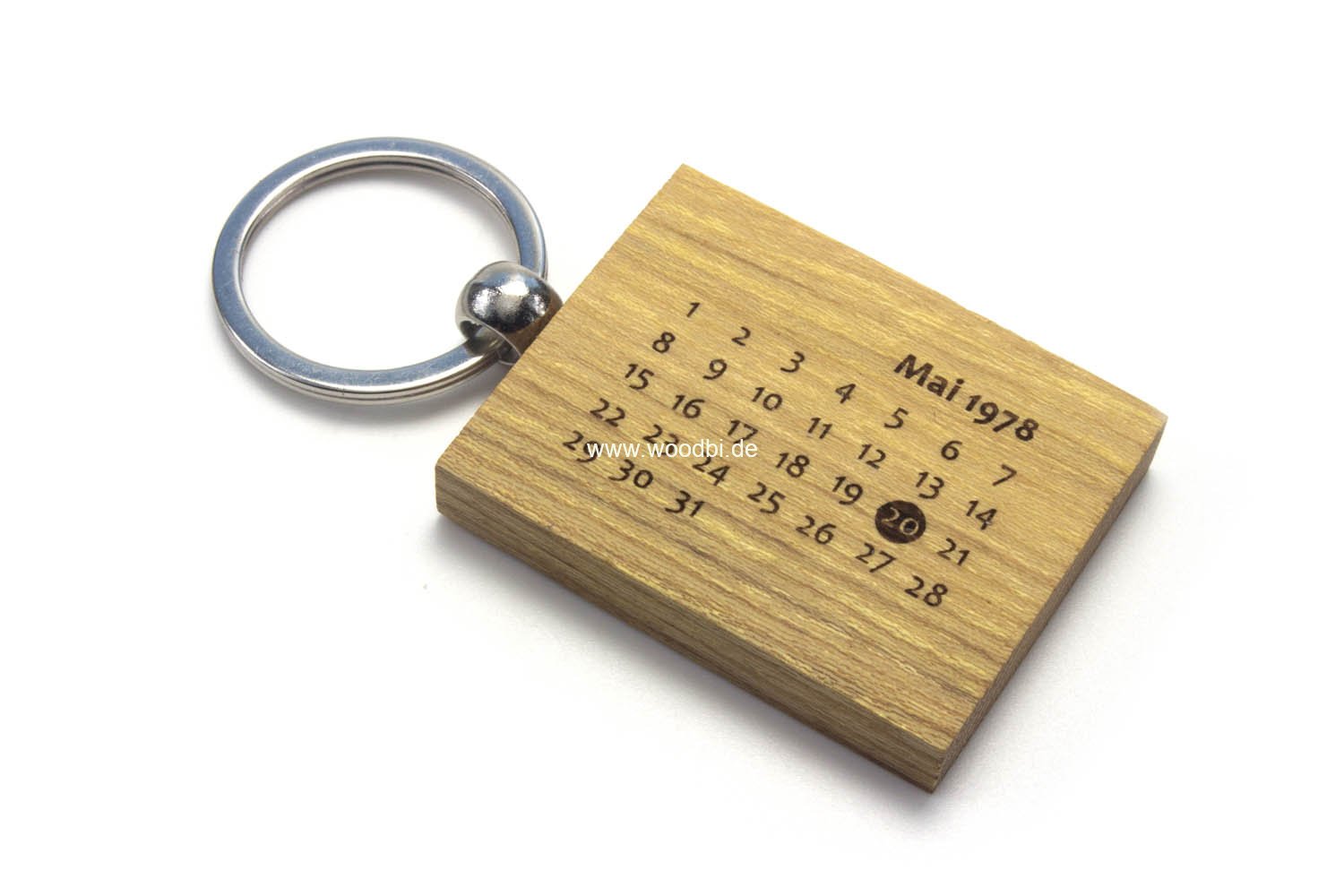 Schlüsselanhänger aus Holz Lasergravur