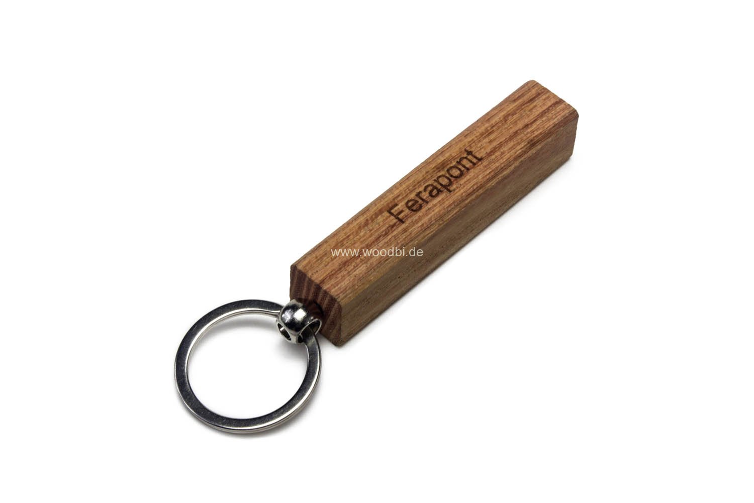 Schlüsselanhänger mit Schriftzug Ring Rosenholz