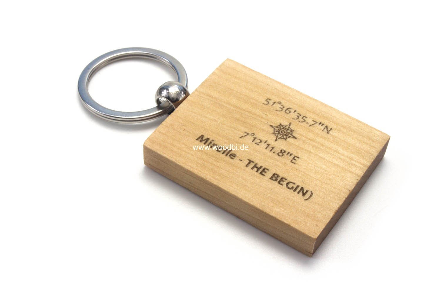 Schlüsselanhänger mit bestimmten Koordinaten