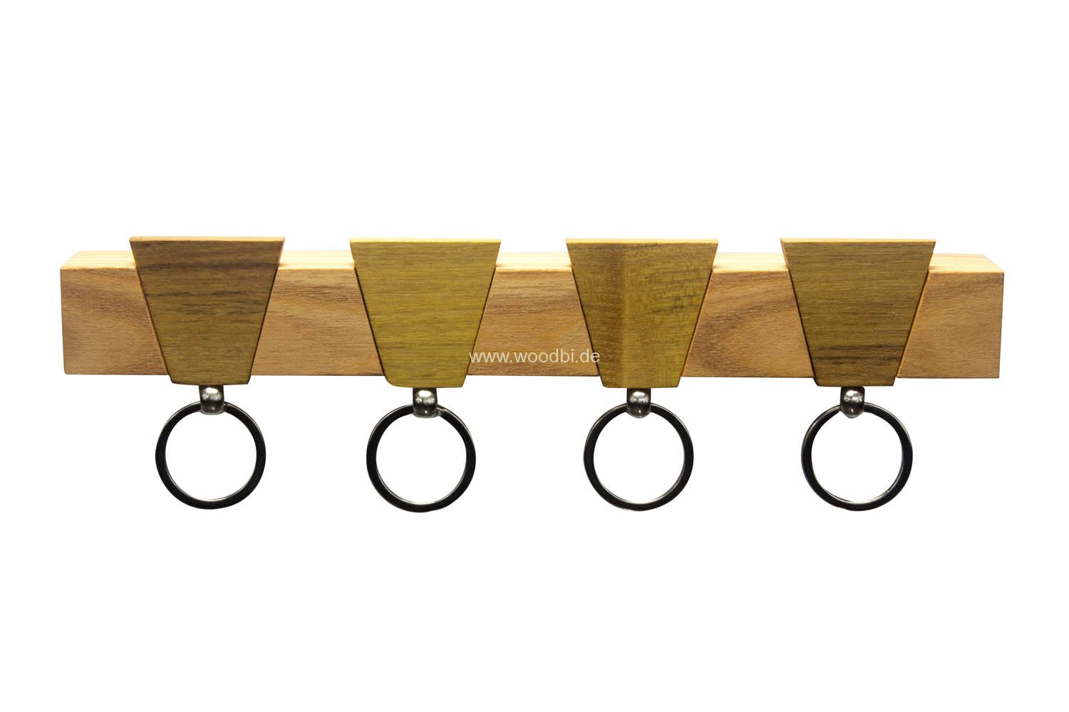 Schlüsselhalter mit 4 Anhängern aus Holz