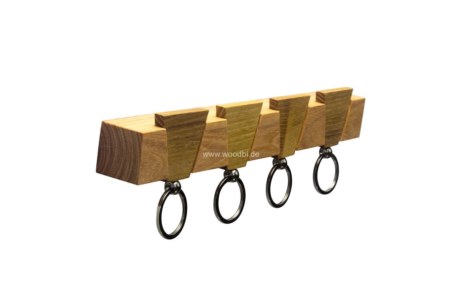 Schlüsselleiste mit 4 Anhängern aus Holz