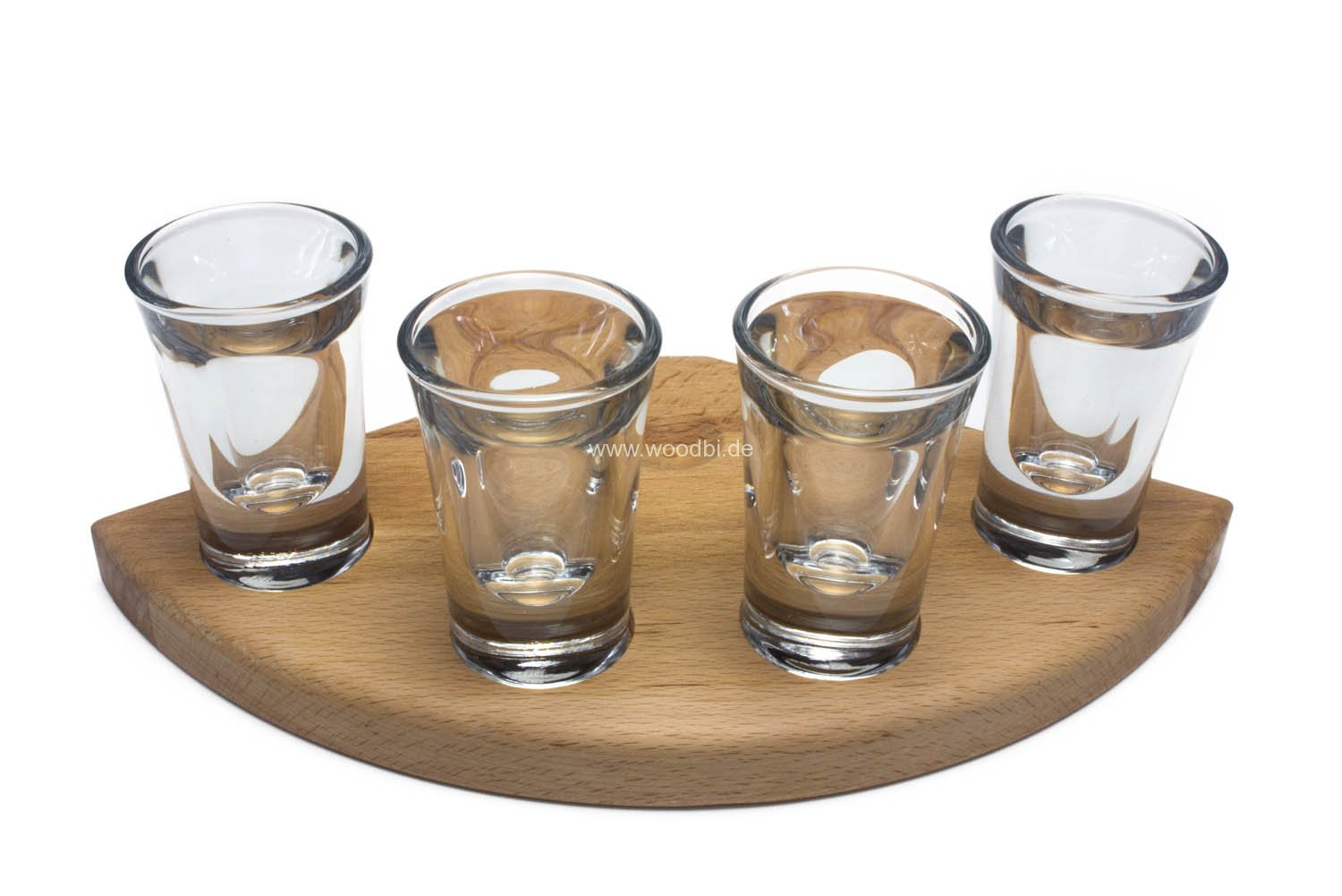 Schnapsglasträger aus Holz mit Stampfern