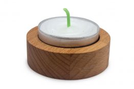Teelichthalter aus Holz rund