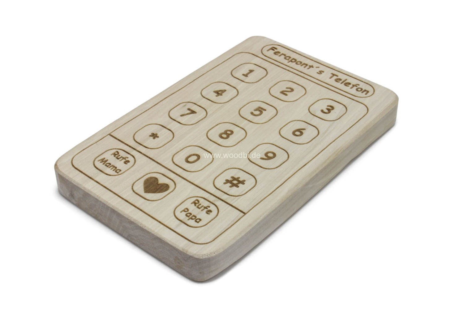 Telefon aus Holz für Kinder