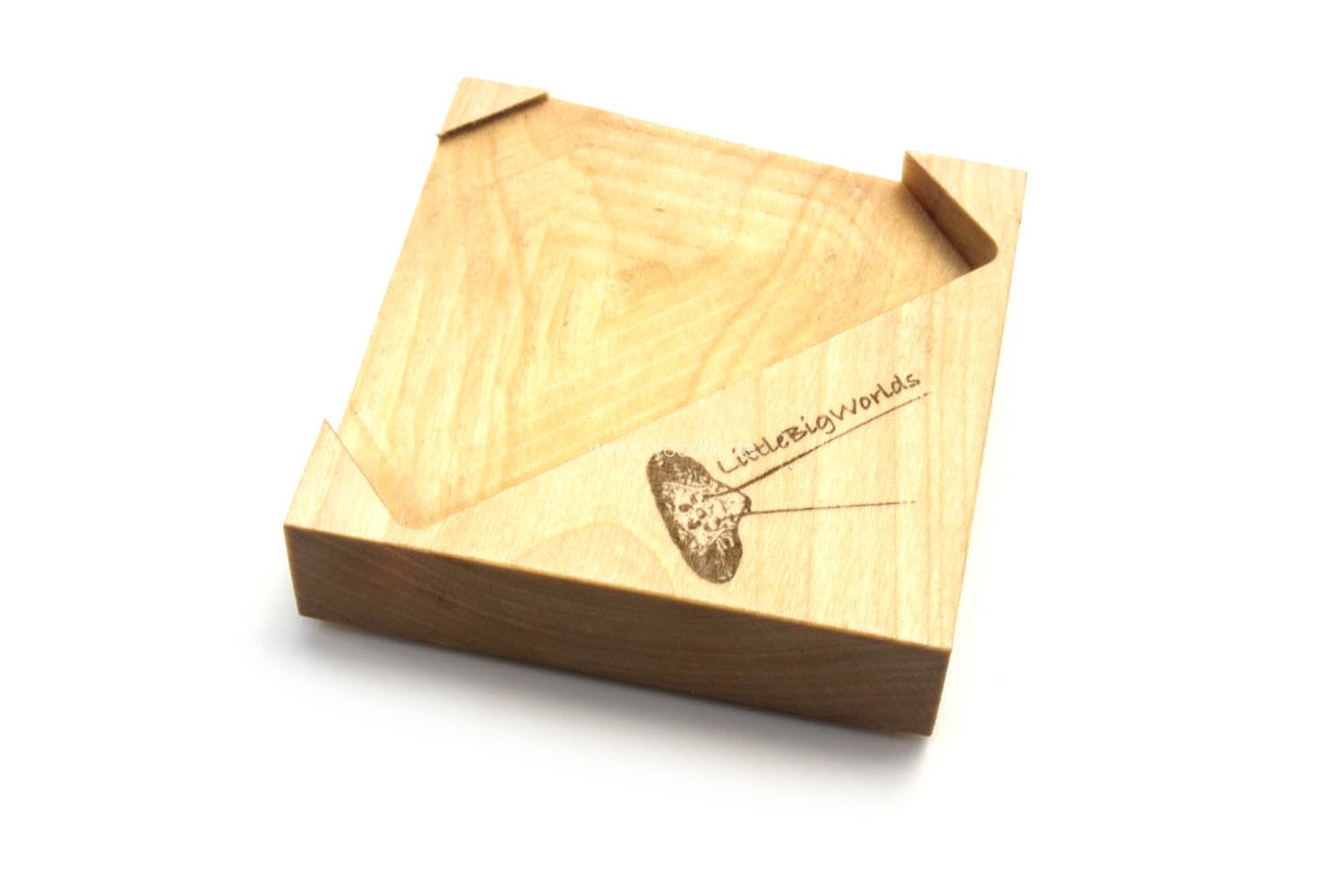 Visitenkartenbox mit Logo und Schrift