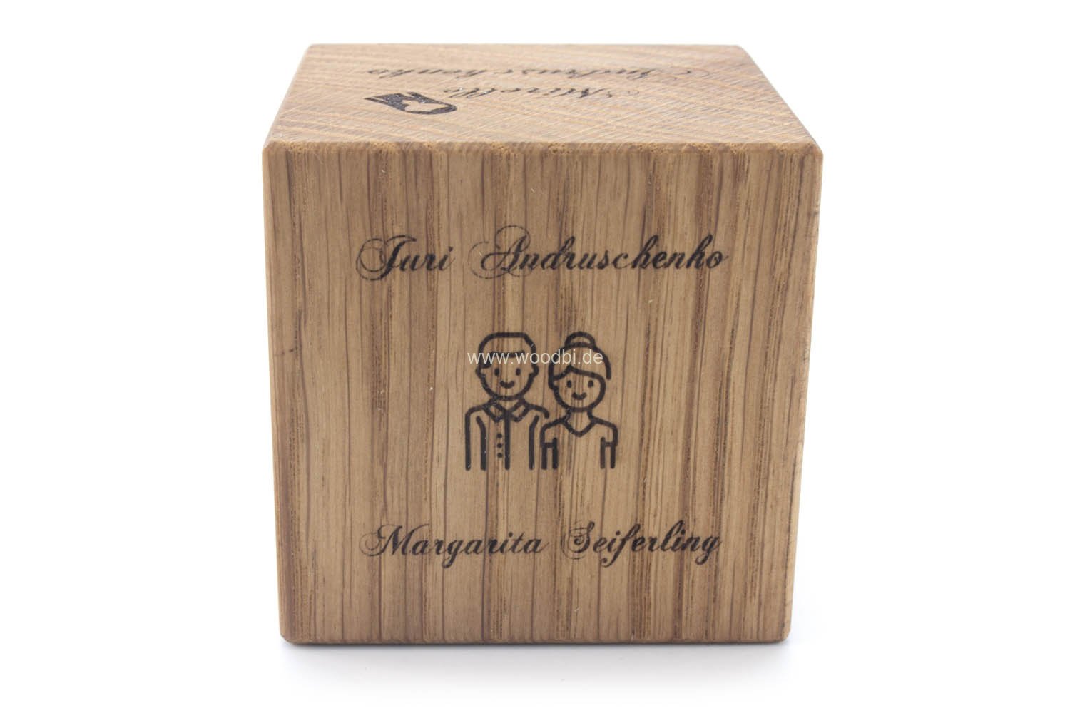 Geschenkwürfel Holz Gravur Eltern