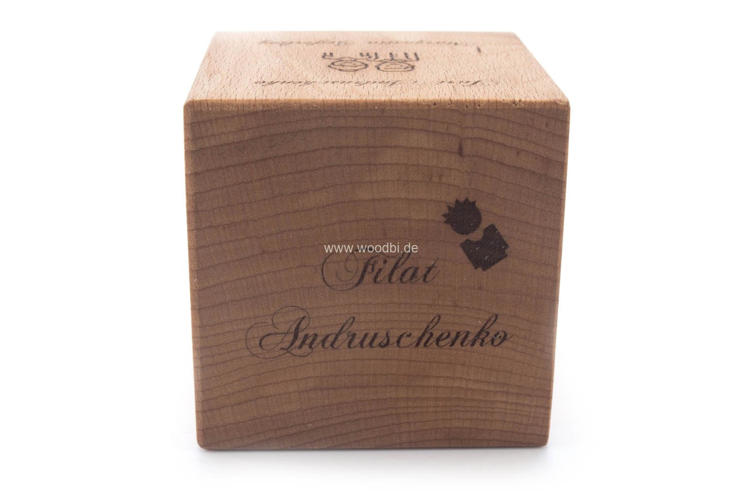 Geschenkwürfel Holz Gravur Name
