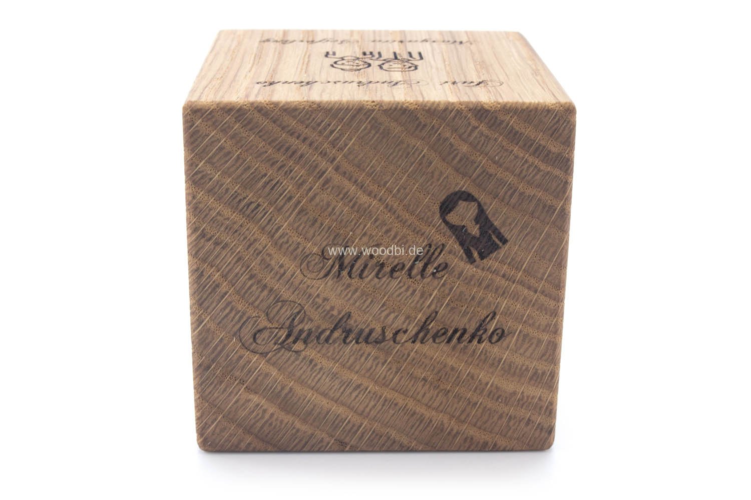 Geschenkwürfel Holz Gravur laser