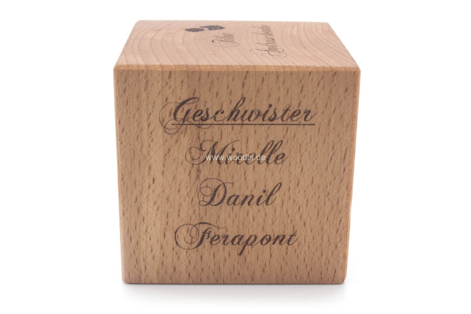 Holzwürfel mit Gravur Kinder