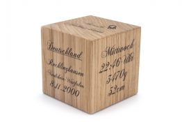 Würfel mit Gravur Geburtstag Kinder