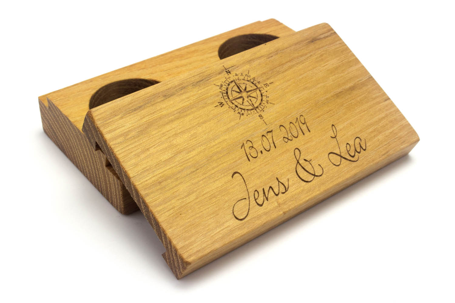 Holz Ringetui mit Namen