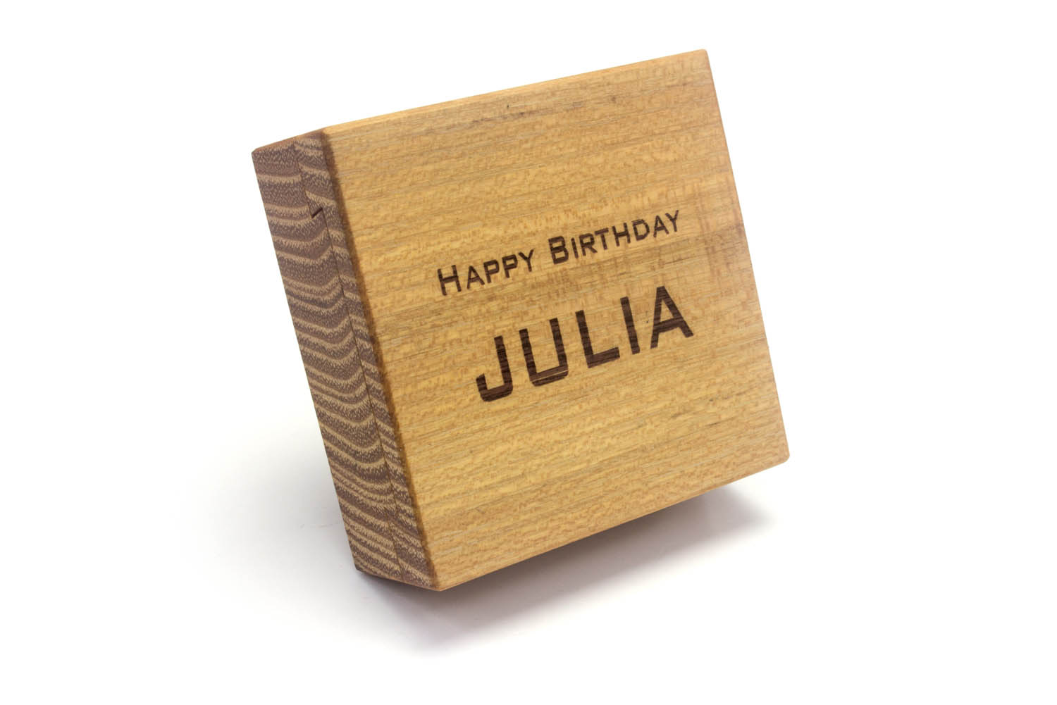 Ring Box aus Holz mit gravur