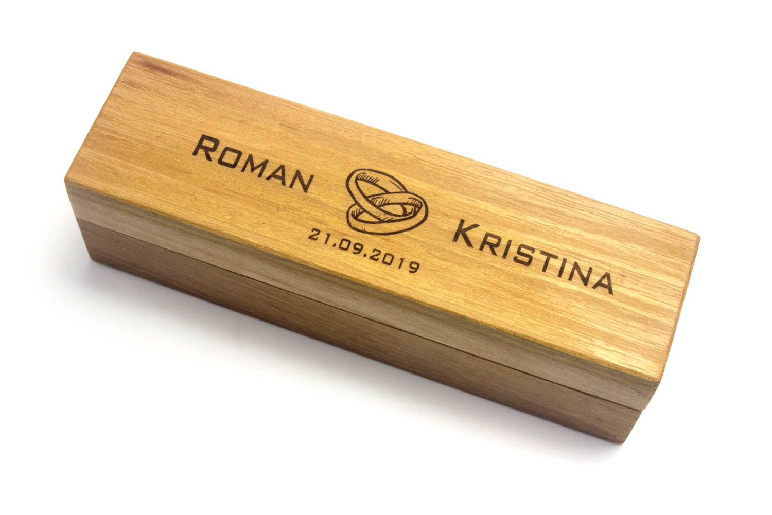 Ringkissen mit Gravur holz leder