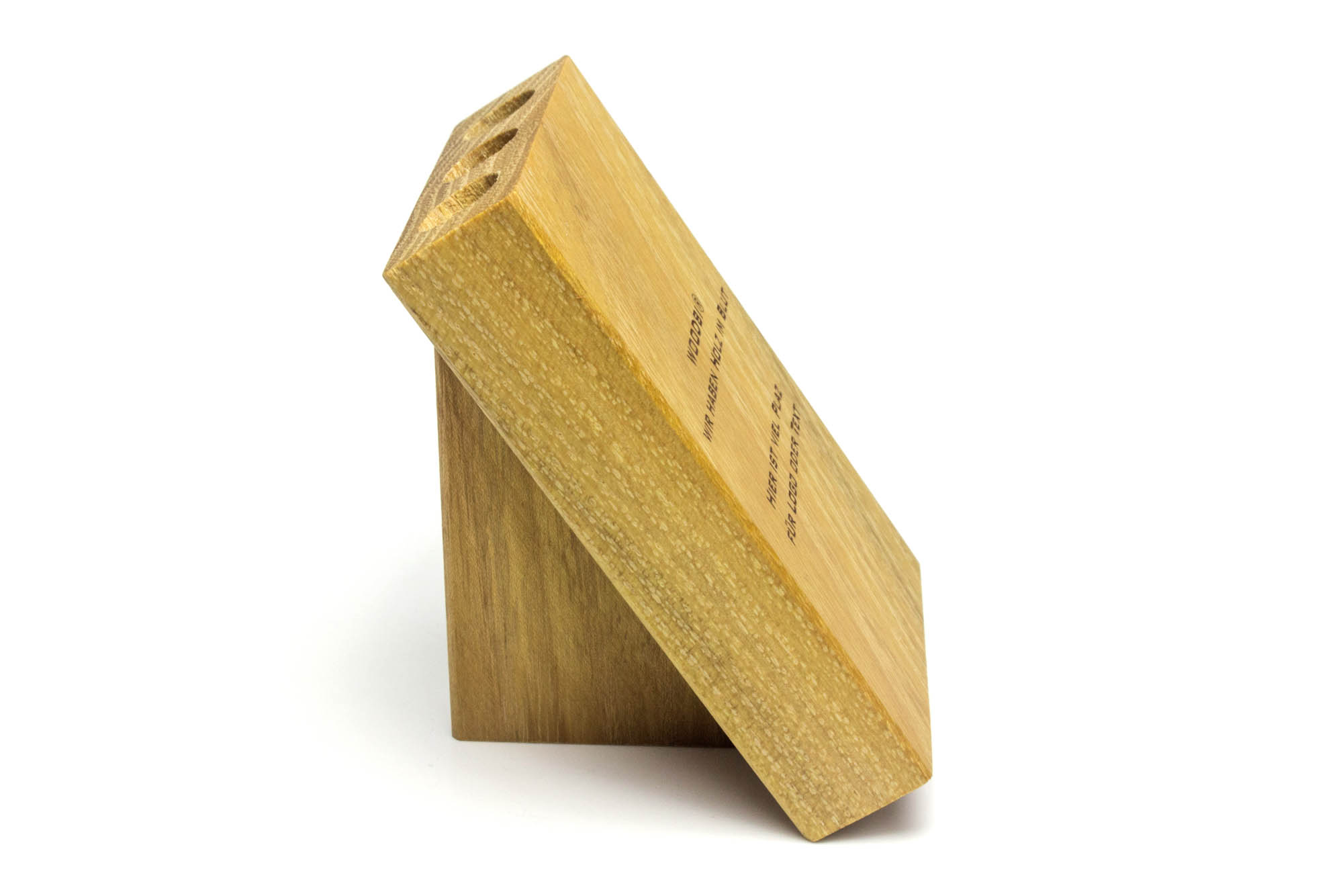 Holz Stiftehalter mit ihrem Firmenlogo