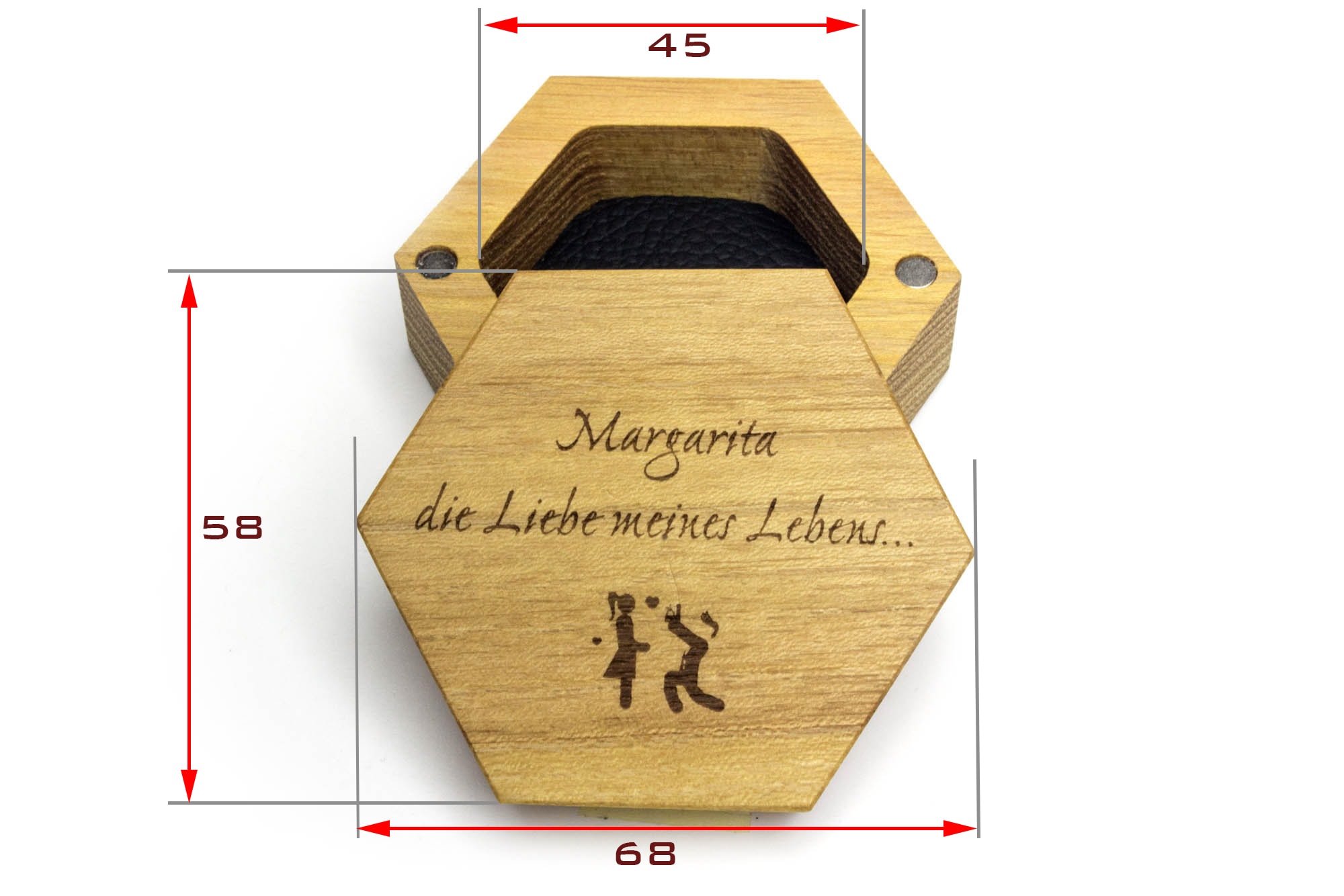 Schmuckbox aus Holz mit Gravur