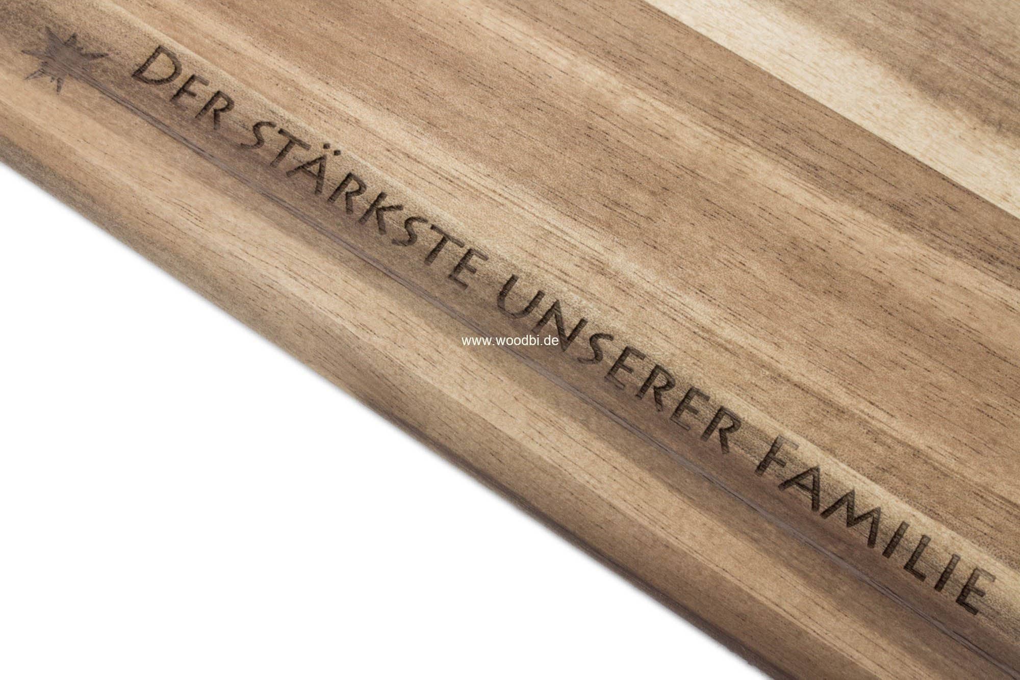 Lasergravur auf dem Holz Woodbi