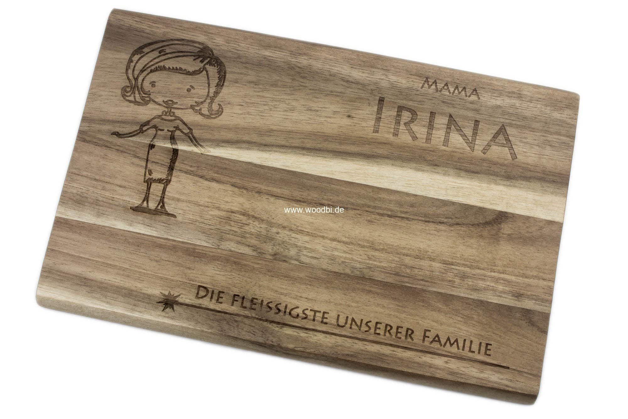 frühstücksbrett mit Gravur Mama