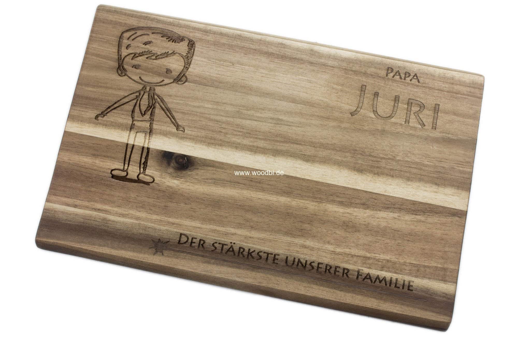 frühstücksbrett mit Gravur Papa